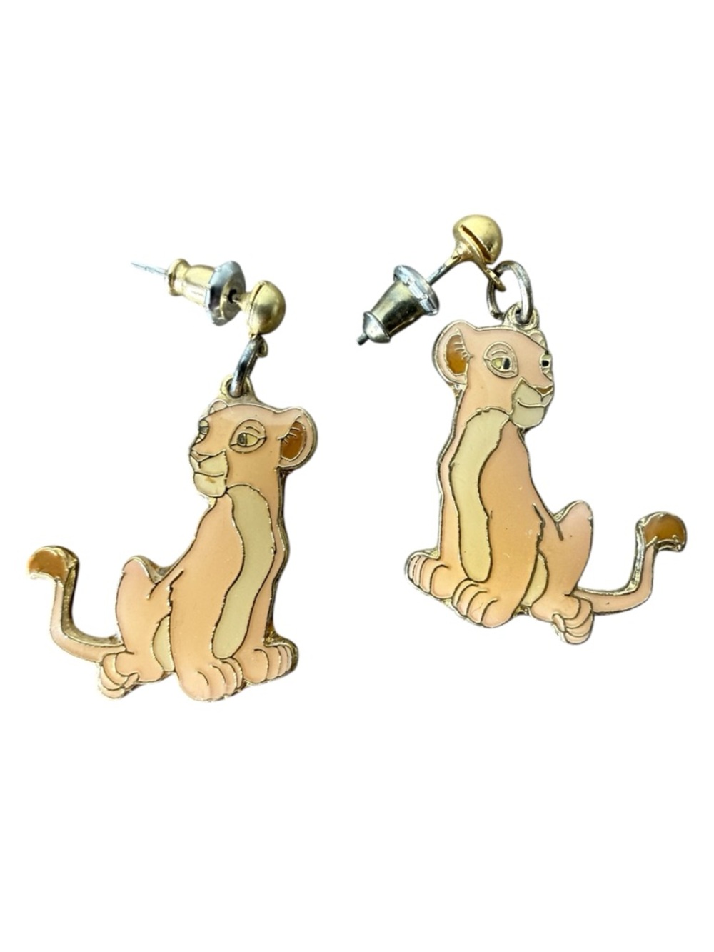 DISNEY AAI Vintage 90’s Simba Lion King Enamel Earrings